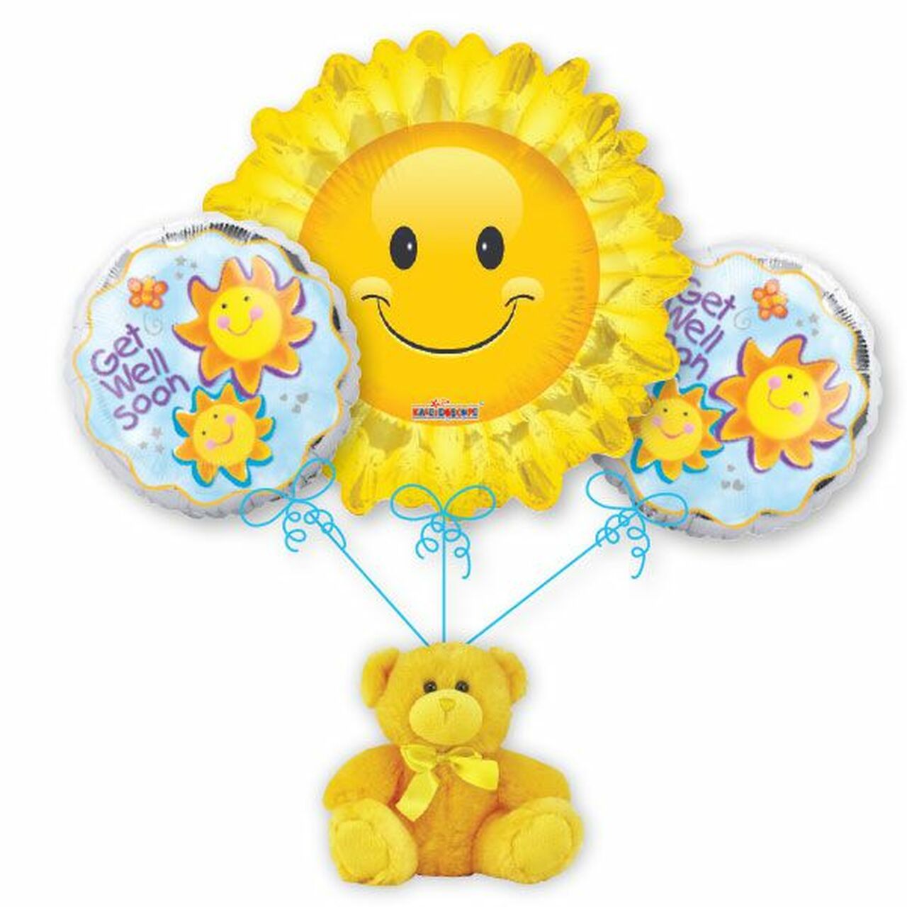 Get Well Sunshine – Balloon Bouquet & Plush